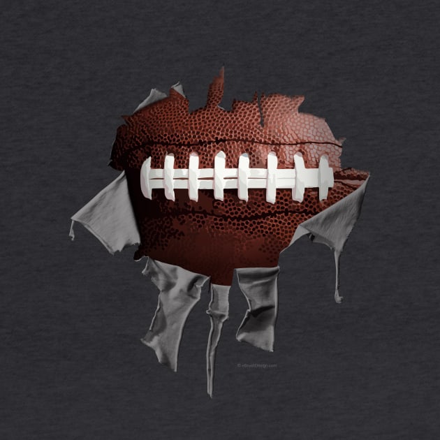 Shredded, Ripped and Torn Football by eBrushDesign